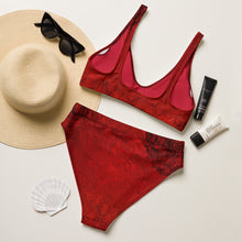 Load image into Gallery viewer, Red Hot Lava Recycled High-Waisted bikini
