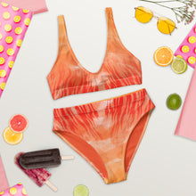Load image into Gallery viewer, Tigress Inferno 🌋 Recycled High-Waisted Bikini: Unleash Your Fiery Beach Spirit
