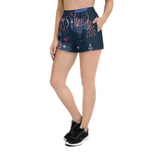 Load image into Gallery viewer, Cosmic Unicorn Farts Women’s Recycled Athletic Shorts
