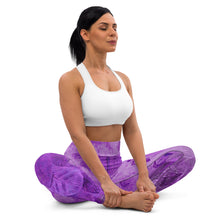 Load image into Gallery viewer, Purple Power Poser Amethyst Aura Astonisher Yoga Leggings

