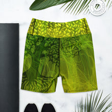 Load image into Gallery viewer, Dark Heart Forest Yoga Shorts
