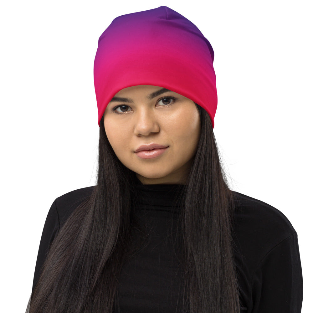 Pink and Purple Rainbow Slayer Beanie