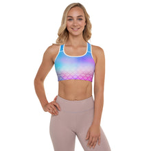 Load image into Gallery viewer, Mermaids are Real Yoga Padded Sports Bra
