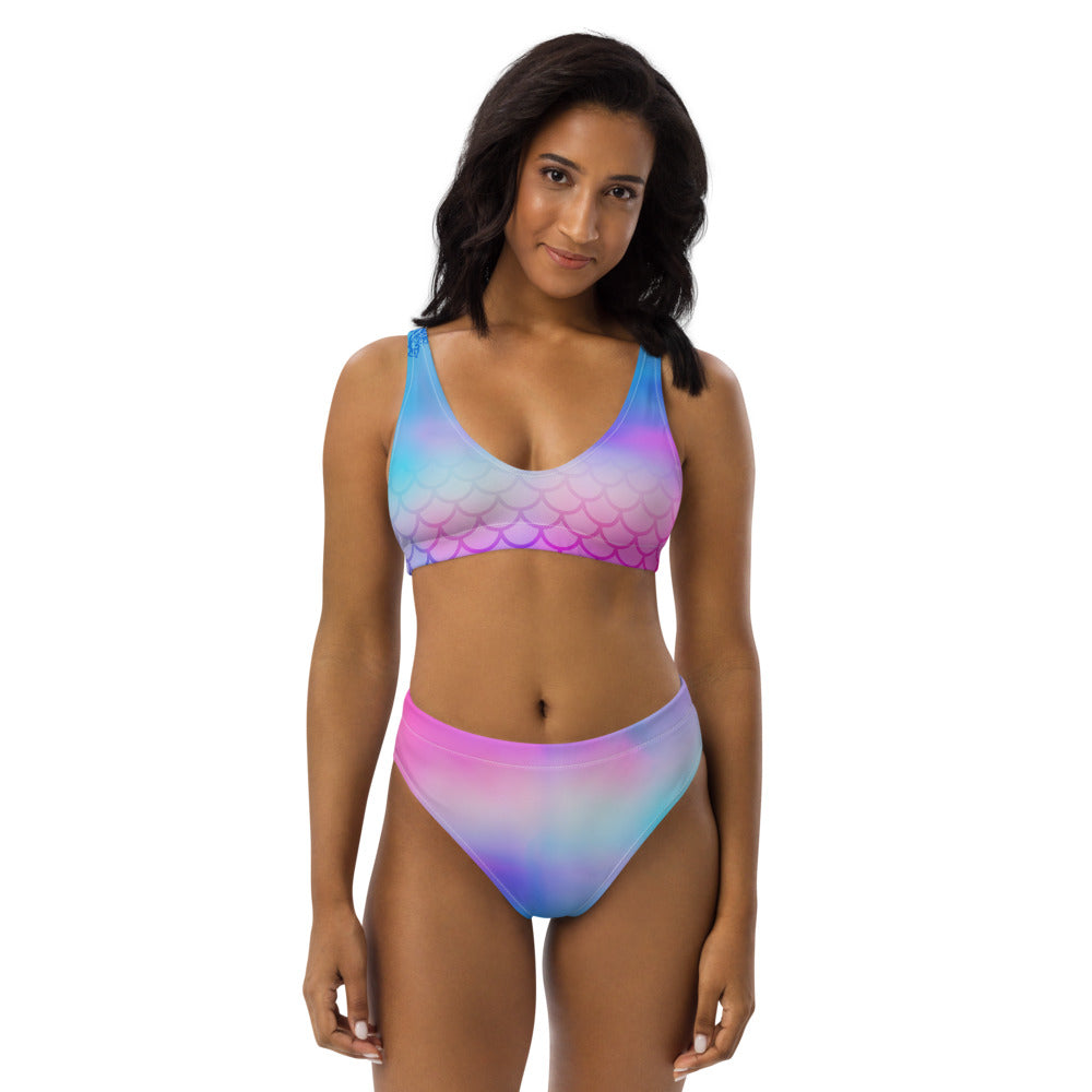 Mermaids Are Real Eco-Friendly High-Waisted Hot Yoga Bikini: Dive into Style and Sustainability!