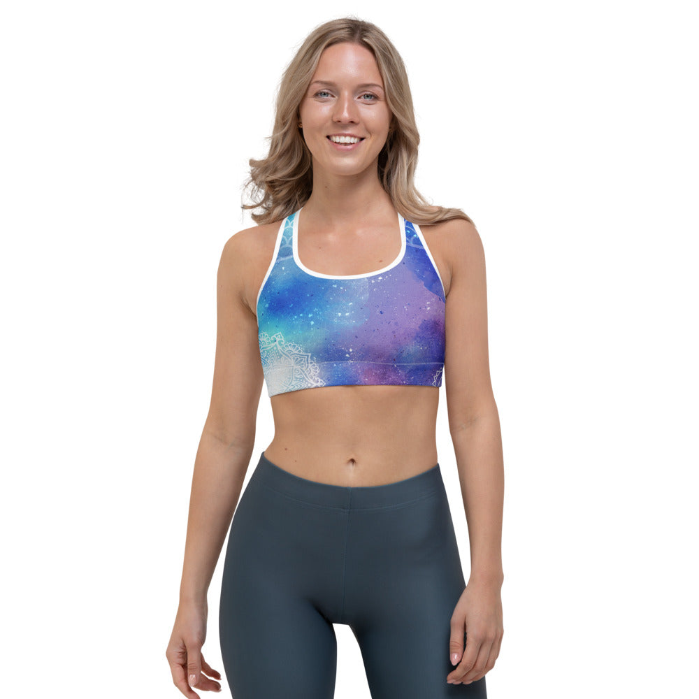 Galactic Ocean Throat Chakra Mandala Yoga Top - no padding